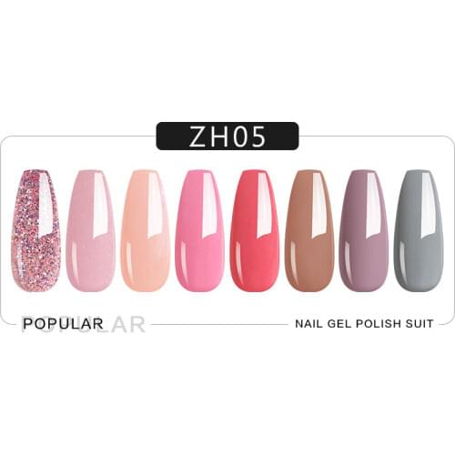 Arte Clavo High Quality Gel Nail Polish Glitter Lacquer for Nails UV Gel Hot Sale 8pcs/set 8ml Nail Art Gel Varnish Candy Color