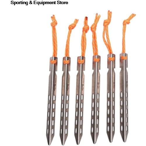 Titanium Tent Peg V Shape Titanium Spike Windproof Outdoor Camping Titanium Tent Nail Accessories Titanium Tent Stake