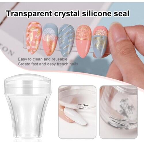 Copy of Nail Print Template Set French Mnicure Nail Stamper Scraper Set Silicone DIY Nail Polishing Stamper Nail Salon Stamping