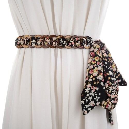 Sweet small silk scarf belt coconut shell metal belly chain tieclasps anti-allergic skirt decoration belt female PD15