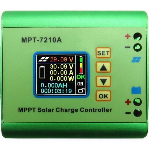 MPT-7210A Aluminum Alloy MPPT Solar Panel Charge Controller with LCD Display
