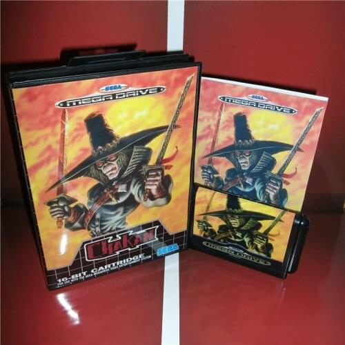 Chakan EU Cover with box and manual For Sega Megadrive Genesis Video Game Console 16 bit card