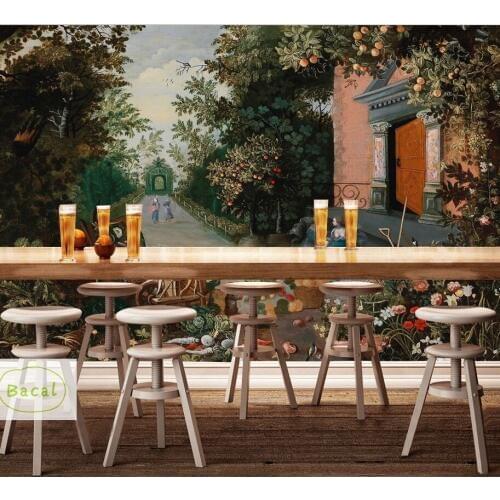 Bacal Custom Flower Wallpaper European 3D Oil Painting Abstract Art Background Wall Painting Living Room Bedroom 5D Mural walls