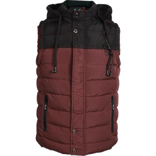 New Mens Jacket Sleeveless Veste Homme Winter Fashion Casual Coats Male Hooded Male Vest doudoune homme