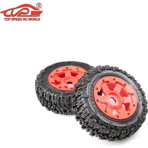 Front or Rear Knobby Wheel Tire Set with Nylon Super Star Wheel Hub for 1/5 HPI Rofun Baha Rovan Km Baja 5T Rc Car Truck Parts