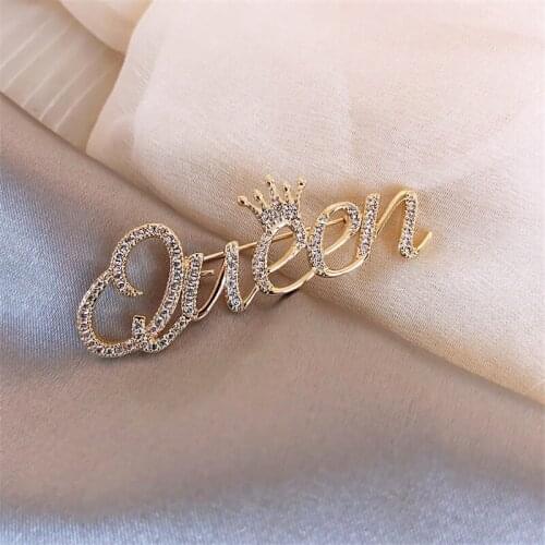 QWC Brooches Letter On Clothes