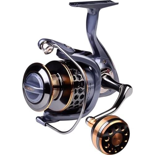 Fishing Wheel Water Drop Wheel Full Metal 5.2:1 High Speed Ratio Bearing 17+1BB Max Drag 11-21Kg Spinning Reel Tackle
