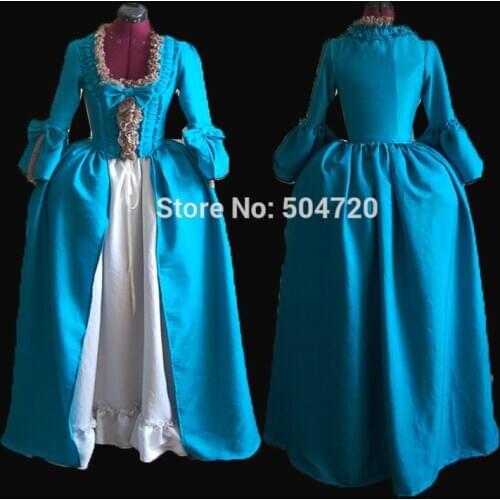 Tailored!NEW Royal 18 Century French Duchess Retro medieval Renaissance Reenactment Theatre Civil war Victorian dress HL-337