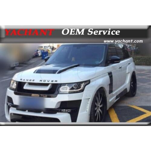 Car-Styling Carbon Fiber / FRP Fiber Glass Front Bonnet Cover Fit For 2013-2016 Ranger Rover HM Mystere Hood Cover