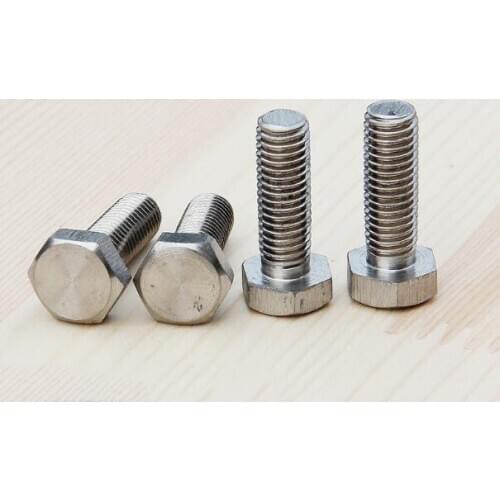 M10 Hex titanium bolts outer hexagon socket TA2 pure Ti male screws 20/25/30/40/50/60/70/80/90/100/110mm long metric full thread