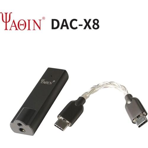 YAQIN DAC-X8 AK4493EQ Portable DAC Amplifier 768kHz/32Bit DSD512 with 3.5mm/2.5mm Output Port