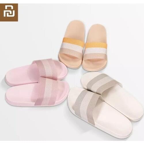 Youpin Indoor couple home flying woven slippers man Women Slapping Beach Flip Flops Non-slip Unisex Family Slippers