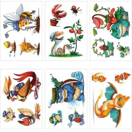 21 X 15 CM Environmental protection disposable flower arm personalized fashion mens and womens waterproof flower arm tattoo