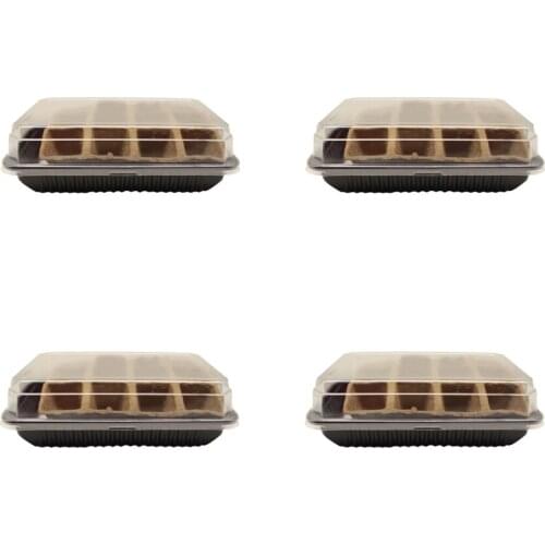 Plant Tray Pots 21.5 X 13.2 X 6.8cm Reusable Propagation Humidity Germination Kit Plastic Suitable 4Pcs Garden 1 Pc Growth Seed