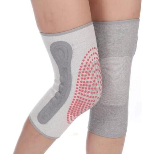 1 Pair Tourmaline Self Heating Knee Pads with Spring Support Elastic Knee Warmer Protector Pain Relief Arthritis Kneepad Sleeves