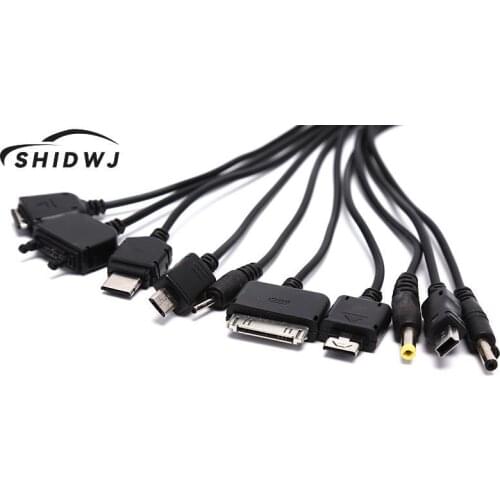 1pc Universal 10 in 1 Multi-Function Cell Phone Game USB Charging Cable Charger