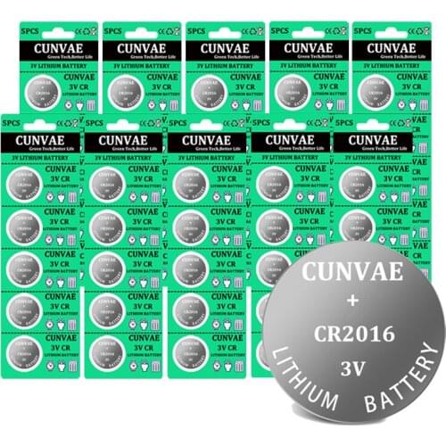 10cards/50pcs CR2016 Original Lithium Button Battery 3V cr 2016 DL2016 KCR2016 BR2016 Coin Cell batteries for watch computer