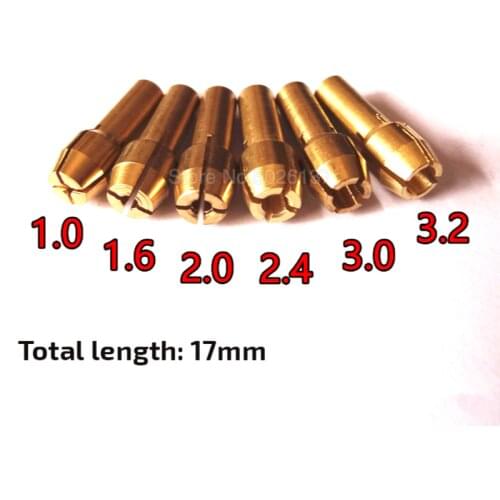 1Pcs Tail 4.3mm Brass Drill Chuck Collet Bits Shank Rotary Tool Accessories Chucks Copper Clip Flexible Shaft Screw Cap Nut Bit