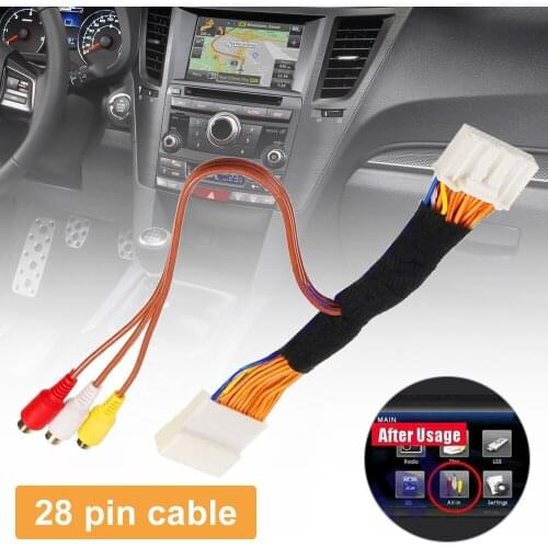 28 Pin Car Audio AV Video Cable For Toyota Lexus 2 Entune Monitors Head Units
