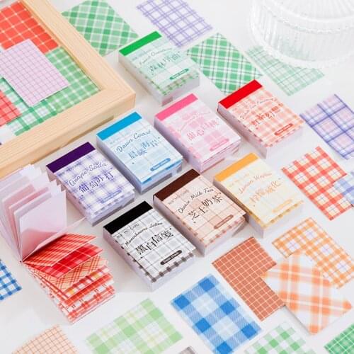 50 sheets Grid Book Series Sticker Hand Account book DIY Scrapbooking Decorative Sticker Material Kawaii Stationery Stick Label