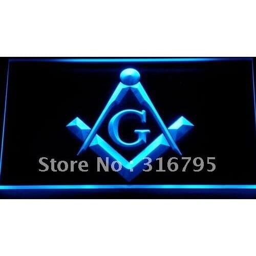 709 Masonic Mason Freemason Emblem LED Neon Light Signs with On/Off Switch 20+ Colors 5 Sizes to choose