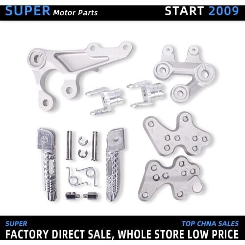 Motorcycle Accessories Front Foot Rests Pedal Bracket Assembly Kit For Suzuki GSXR1000 K5 2005 2006 2007 2008 2009 2010 2011