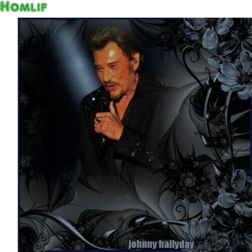 Diamant peinture Superstar chanteur johnny hallyday point de croix 5D diy Strass broderie en plastique artisanat peinture Pleine