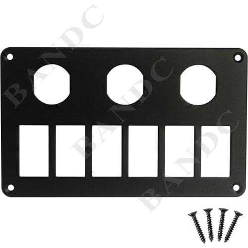 Car Boat Aluminum 5 Gang + 3 Round Dash Rocker Switch Panel for ARB Carling Narva Boat Style，Switches Parts DIY Auto Accessories