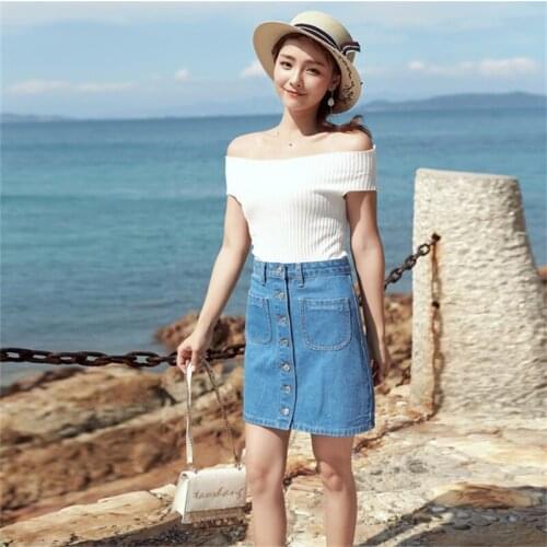 Free Shipping 2020 New A Short Skirt High Waist Bag Hip Thin Skirt