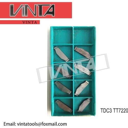 Free shipping high quality 10pcs/lot grooving inserts TDC3 TT7220 tungsten carbide turning tools