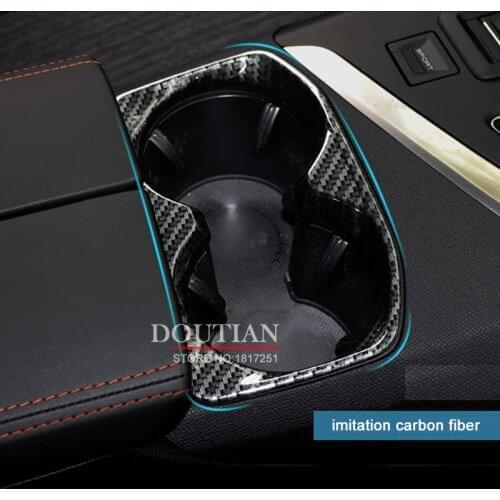 For Peugeot 3008 GT 2017 Chrome Cup Holder Trim Cover Frame Center Console Molding Sticker Car Interior Decoration