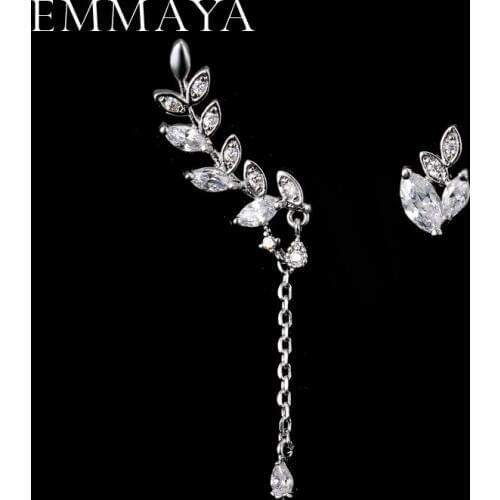 EMMAYA 2017 New Design Silver Color Wheat Shape Earring with Rhinestones Feast Tassels Earrings for Women