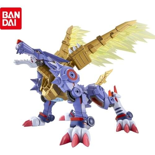 Bandai Genuine Assembly Model Figure-rise Standard Ampfilied Anime Digimon Adventure Metal Garurumon Action Figure Model Toys