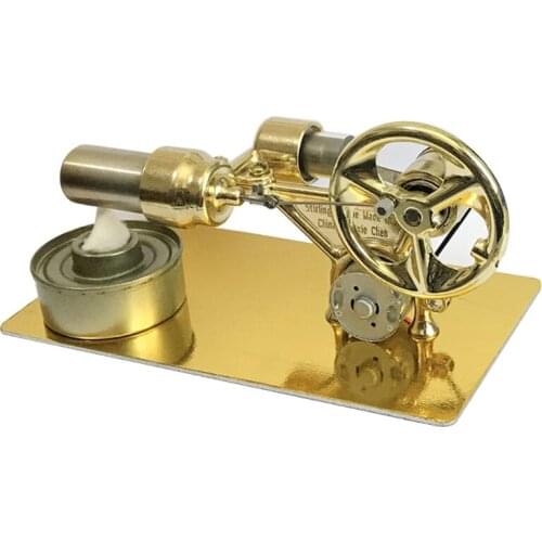 Hot Air All Metal Stirling Engine Motor Power Generator Air Stirling Engine Electricity Generator 63HA