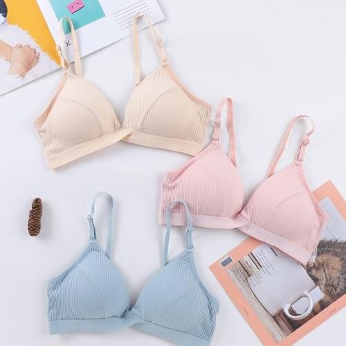 Cotton Bra Deep V Push Up Bras For Women Bralette Beauty Back Brassiere Comfort Wireless Seamless Underwear Sexy Lingerie