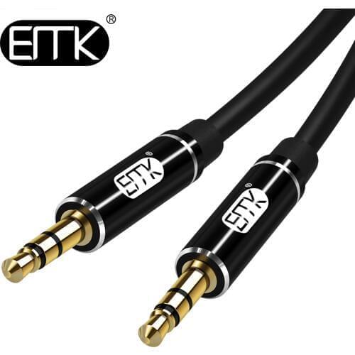 EMK AUX Cable Jack 3.5mm Audio Cable 3.5 mm Jack Speaker Cable for Headphones Car for Xiaomi redmi 5 plus Oneplus 5t AUX Cord