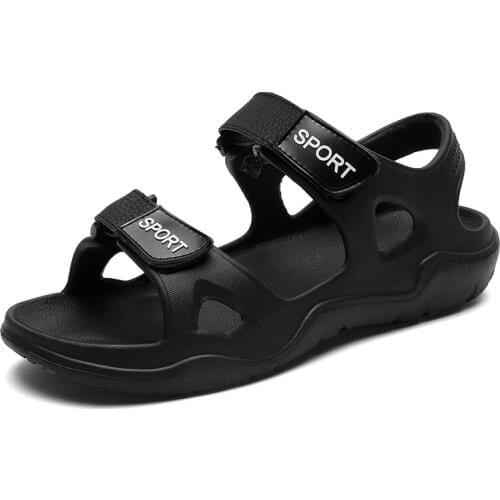 Summer Men Sandals Gladiators Casual Roman Shoes Outside Cheap Soft Mens Slipper Black Flat Light Sandalias Hombre Sizes 40-45
