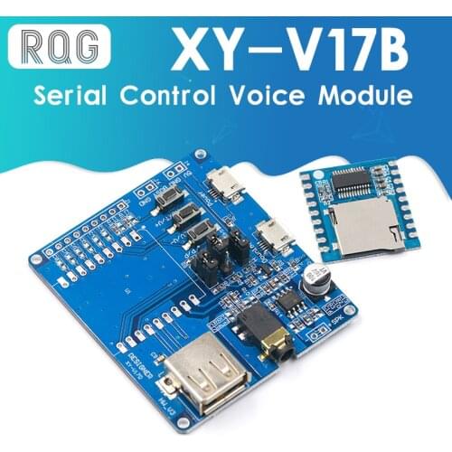 Mini MP3 Player Module + Voice Controller Shield Audio Voice Board Support For SD Card TF Card For XY-V17B
