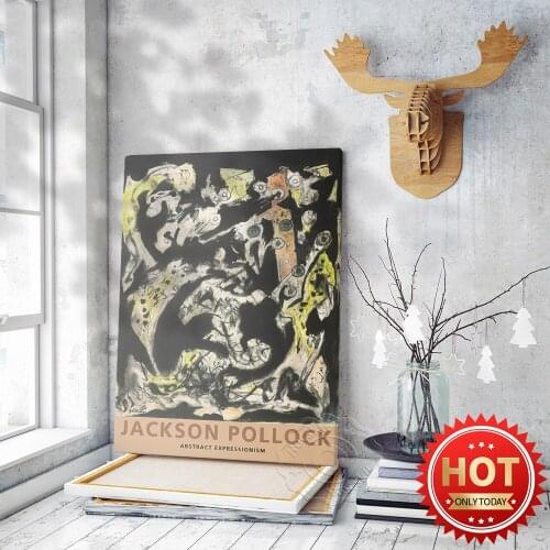Jackson Pollock Abstract Art Wall Decor, Jackson Modern Art Wall Picture, Pollock Exhibition Museum Poster, Gallery Home Decor