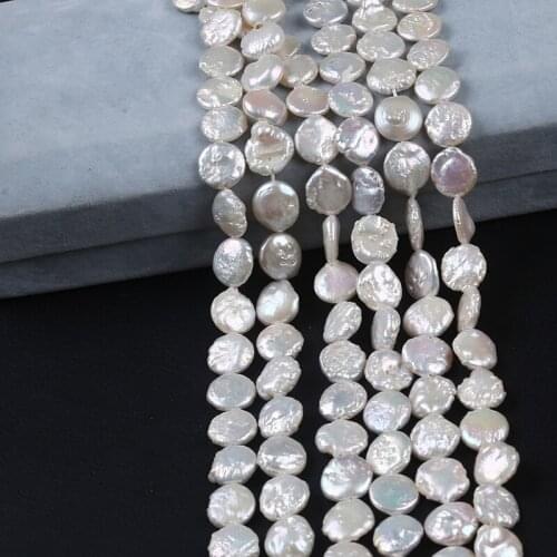 11-12mm Coin Shape Pear Strand Low Quality Cheap Natural White Hot Selling Beads