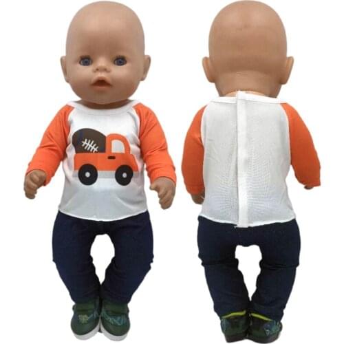 43cm Doll Clothes 17 Inch Baby Doll Butterfly Pajama Set 18 Inch Doll Outfit