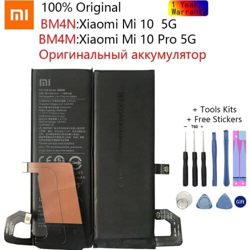 Original Replacement Battery BM4M BM4N For Xiaomi Mi 10 Pro 5G Xiaomi 10Pro Mi10 5G Genuine Phone bateria Batteries +Gift Tools