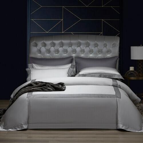 Luxury 1000TC Egyptian Cotton Embroidery Comforter Cover set Elegant Silky Soft Bedding set Duvet Cover Bed Sheet 2Pillow shams