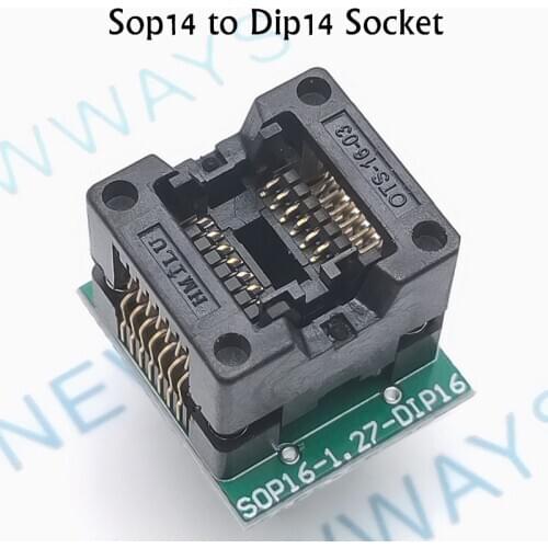 Sop14 Change To Dip14 Ots-14-1.27Mm Cnv-Sop-Ndip16-14P Programmer Adapter