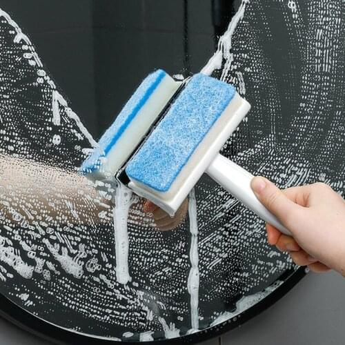 Bathroom Wall Cleaner Tile Scraper Brush Dual Purpose Window Cleaner Glass Mirror Wiper Cleaning Supplies Bathroom Cleaner Home