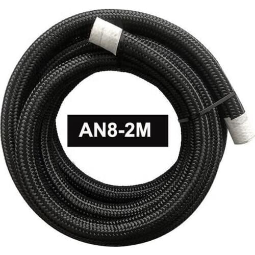 2Meters Fuel Hose Oil Gas Line AN4 AN6 AN8 AN10 Fuel Hose Oil Gas Cooler Hose Line Pipe Nylon Braided CPE Synthetic Rubber Tube