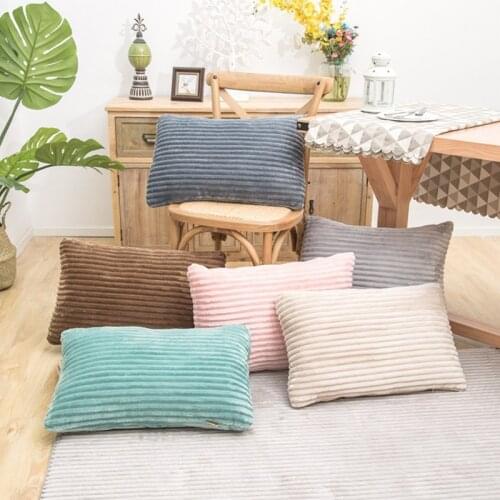 Corduroy Sofa Cushion Cover Decorative Throw Pillow Case Home Hotel Office Pillow Cover