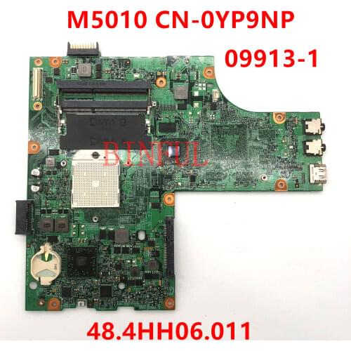 High quality for 15R M5010 CN-0YP9NP YP9NP 0YP9NP 09913-1 48.4HH06.011 DDR3 laptop motherboard 100%Tested+Free shipping