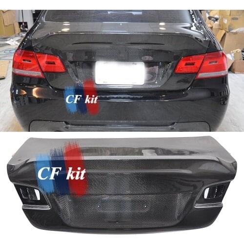 CF Kit Top Quality Real Carbon Fiber Car Rear Trunk Replacement For BMW E92 Car Styling