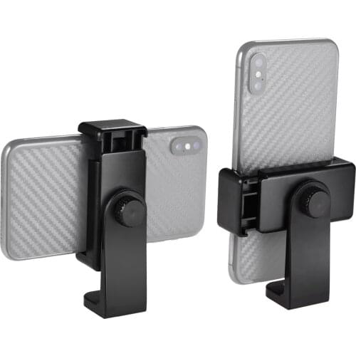 Smartphone Clamp Holder Phone Mount Adapter Phone Clip for Tripod Selfie Stick with Detachable Clamp 360° Rotatable